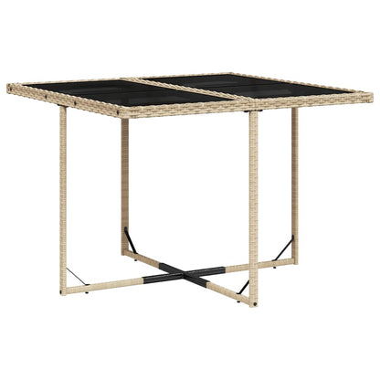 Set da Pranzo da Giardino 9 pz con Cuscini Beige in Polyrattan | homemem39