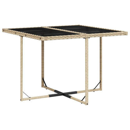 Set Pranzo da Giardino 9 pz con Cuscini Beige Misto Polyrattan | homemem39