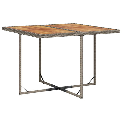 Set da Pranzo da Giardino 9 pz con Cuscini in Polyrattan Grigio | homemem39