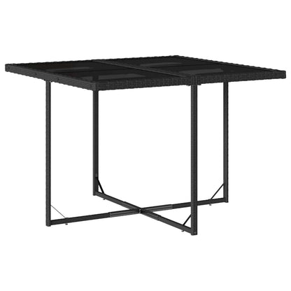 Set da Pranzo da Giardino 11 pz con Cuscini in Polyrattan Nero | homemem39