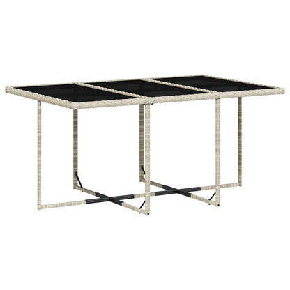Set Pranzo Giardino 11pz con Cuscini Grigio Chiaro Polyrattan | homemem39
