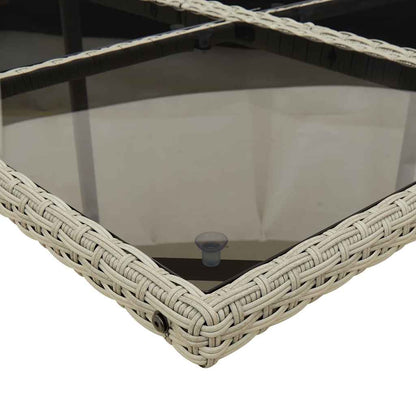 Set da Pranzo da Giardino 13pz con Cuscini Grigio in Polyrattan | homemem39