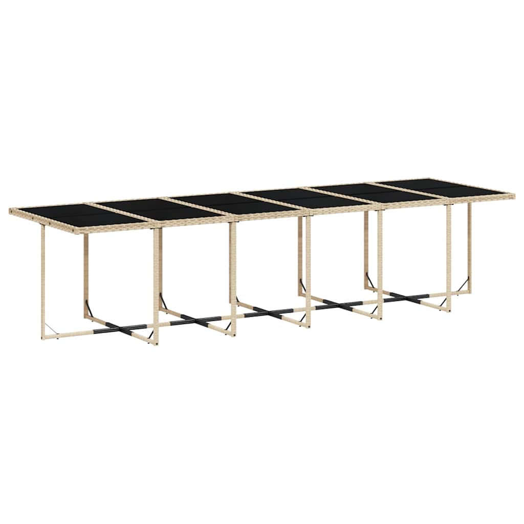 Set Pranzo da Giardino 17 pz con Cuscini Beige Misto Polyrattan | homemem39