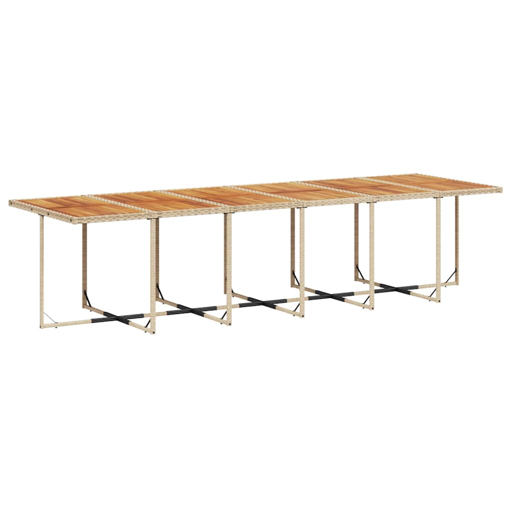 Set da Pranzo da Giardino 17 pz con Cuscini Beige in Polyrattan | homemem39