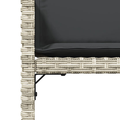 Set da Pranzo da Giardino 13pz con Cuscini Grigio in Polyrattan - homemem39