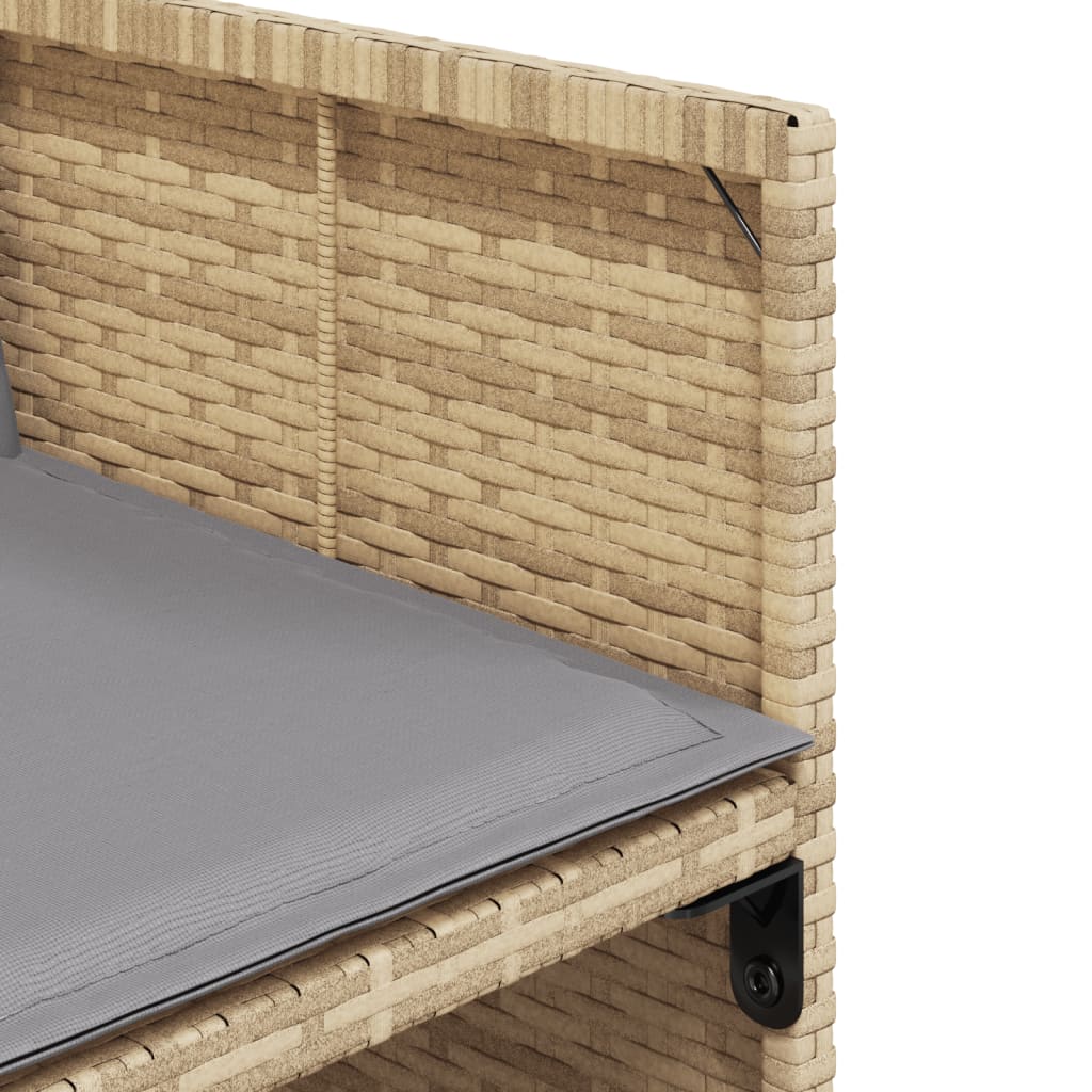 Set Pranzo da Giardino 13 pz con Cuscini Beige Misto Polyrattan | homemem39