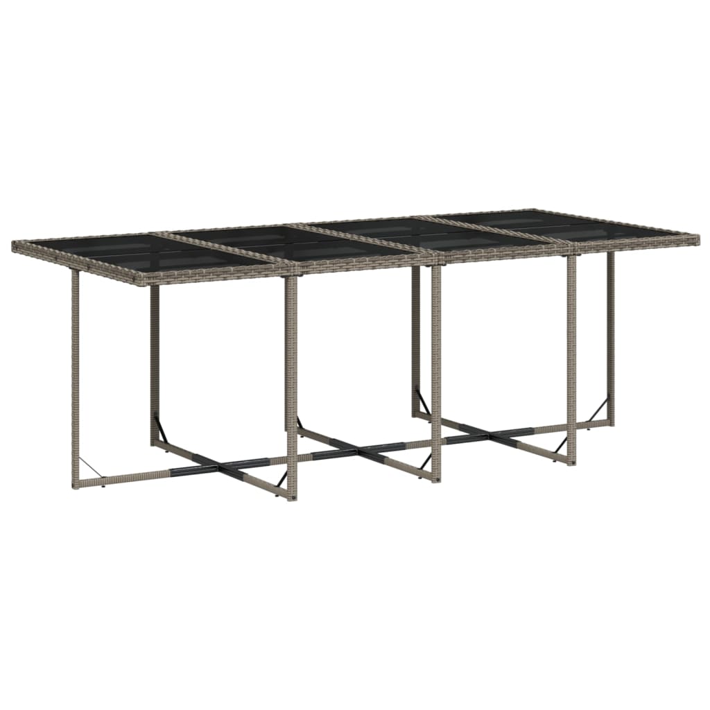 Set da pranzo da giardino da 13 pz con Cuscini in Polyrattan Grigio | homemem39