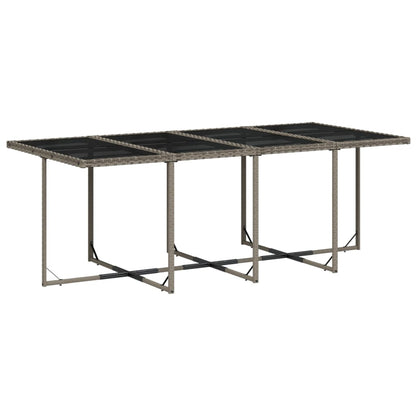 Set da pranzo da giardino da 13 pz con Cuscini in Polyrattan Grigio | homemem39