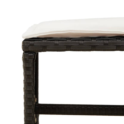 Set da Pranzo da Giardino 13pz con Cuscini Nero in Polyrattan | homemem39