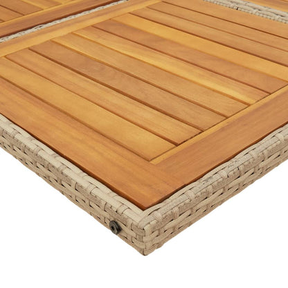 Set da Pranzo da Giardino 13 pz con Cuscini Beige in Polyrattan | homemem39