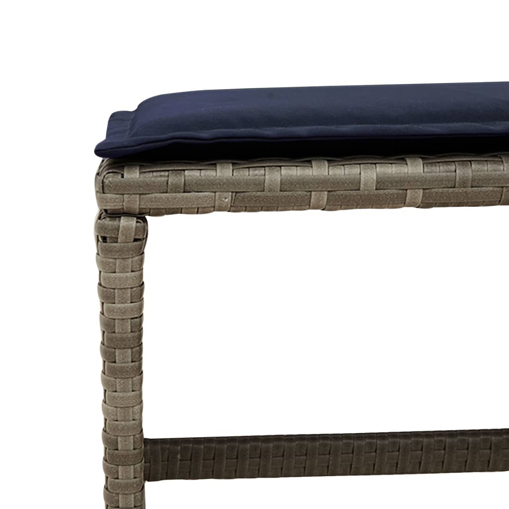 Set da pranzo da giardino da 13 pz con Cuscini in Polyrattan Grigio | homemem39
