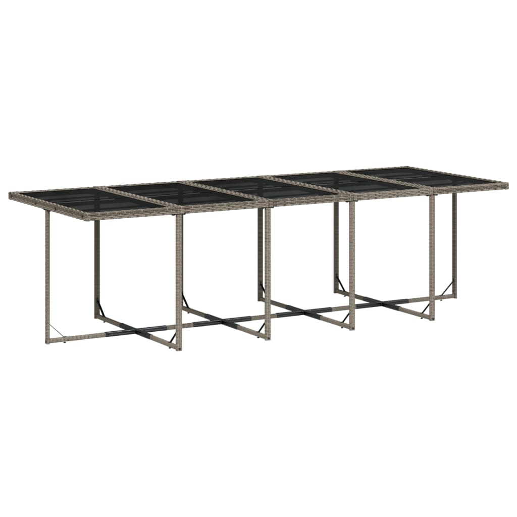 Set da Pranzo da Giardino 15 pz con Cuscini Grigio Polyrattan | homemem39