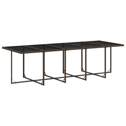 Set da Pranzo da Giardino 15 pz con Cuscini Marrone Polyrattan | homemem39