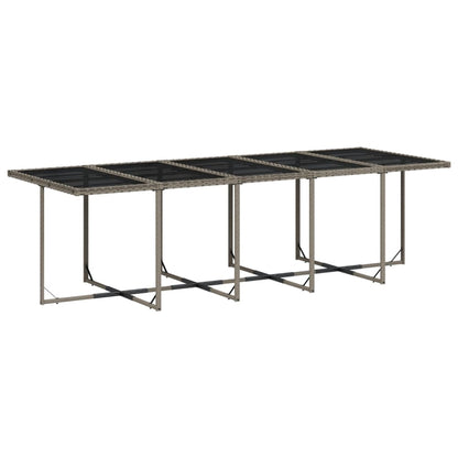 Set da pranzo da giardino da 15 pz con Cuscini in Polyrattan Grigio | homemem39