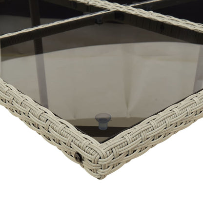 Set da Pranzo da Giardino 17pz con Cuscini Grigio in Polyrattan | homemem39