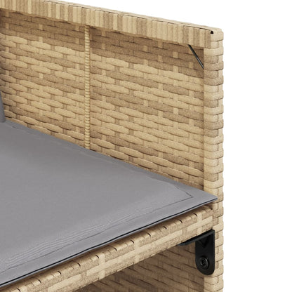 Set Pranzo da Giardino 17 pz con Cuscini Beige Misto Polyrattan | homemem39