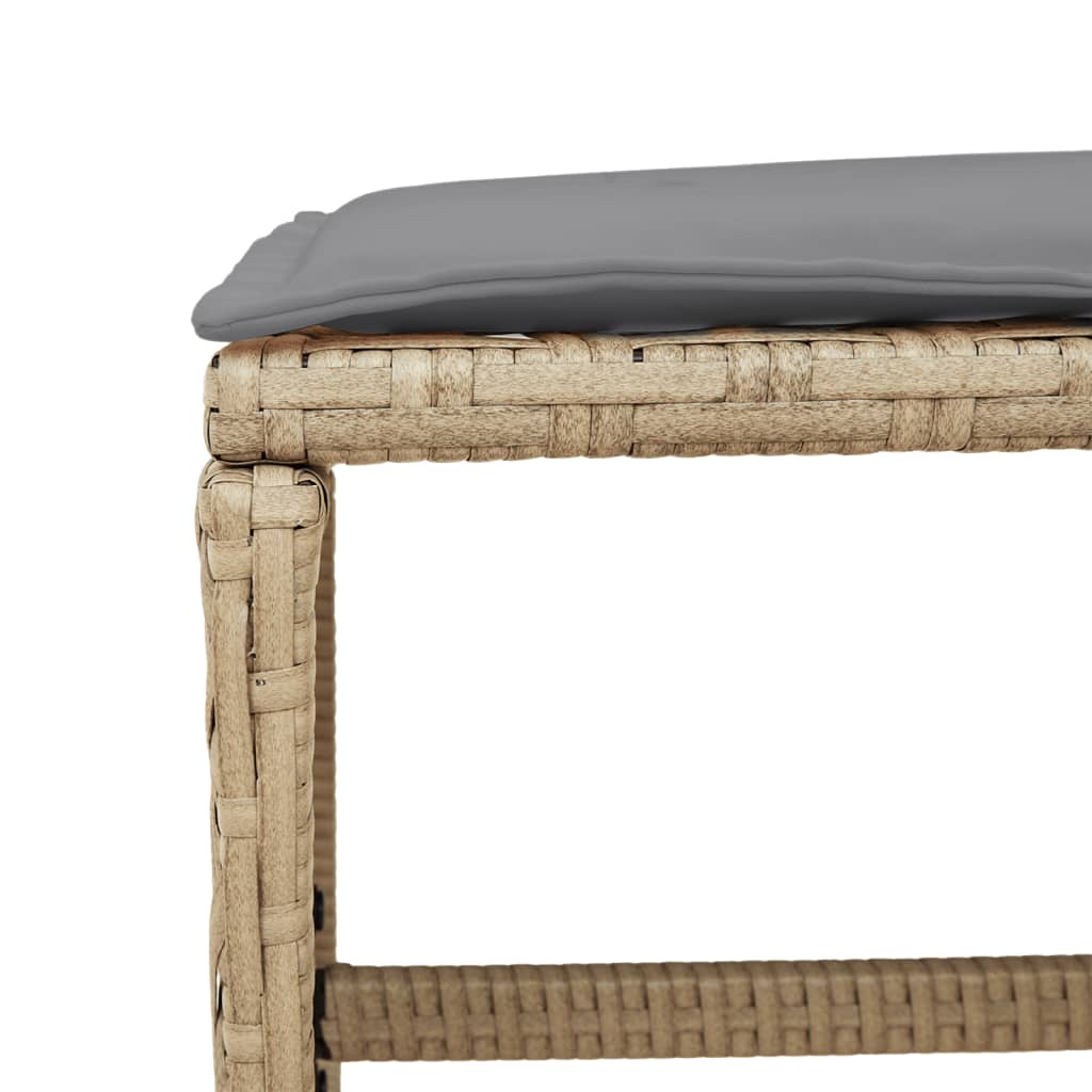 Set Pranzo da Giardino 17 pz con Cuscini Beige Misto Polyrattan | homemem39
