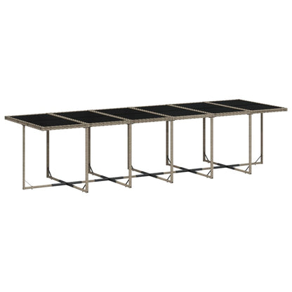 Set da pranzo da giardino da 17 pz con Cuscini in Polyrattan Grigio | homemem39