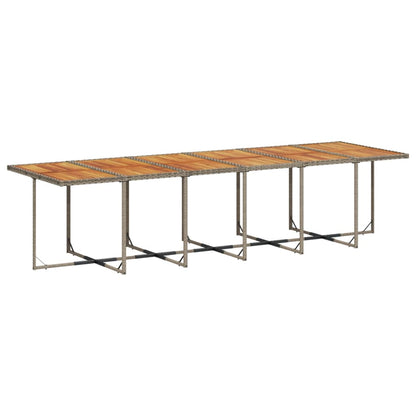 Set da Pranzo da Giardino 17pz con Cuscini Grigio in Polyrattan | homemem39