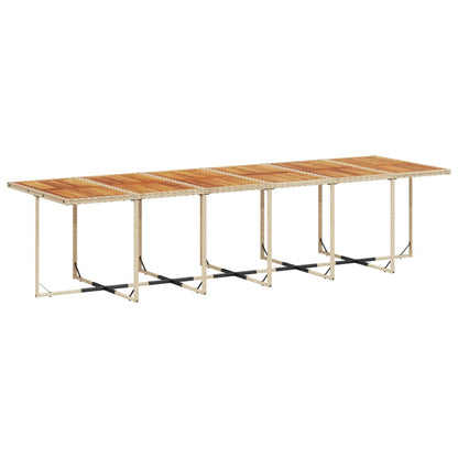 Set da Pranzo da Giardino 17 pz con Cuscini Beige in Polyrattan | homemem39