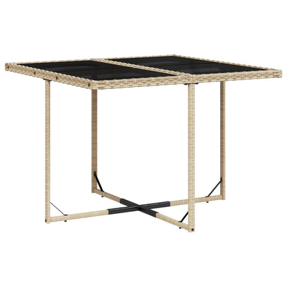 Set Pranzo da Giardino 9 pz con Cuscini Beige Misto Polyrattan | homemem39