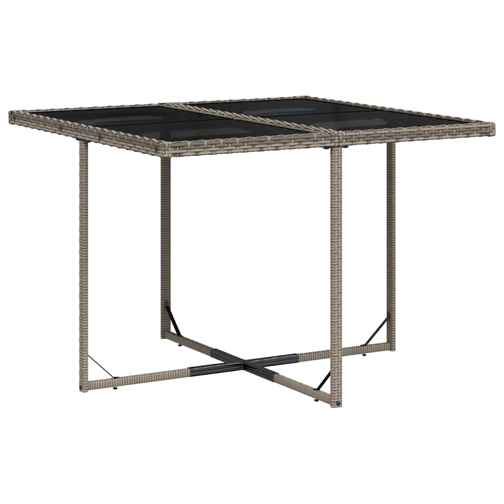 Set da pranzo da giardino da 9 pz con Cuscini in Polyrattan Grigio | homemem39