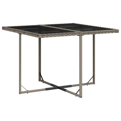 Set da pranzo da giardino da 9 pz con Cuscini in Polyrattan Grigio | homemem39