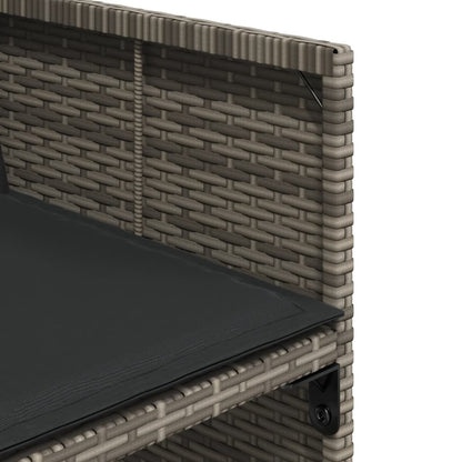 Set da Pranzo da Giardino 9 pz con Cuscini in Polyrattan Grigio | homemem39
