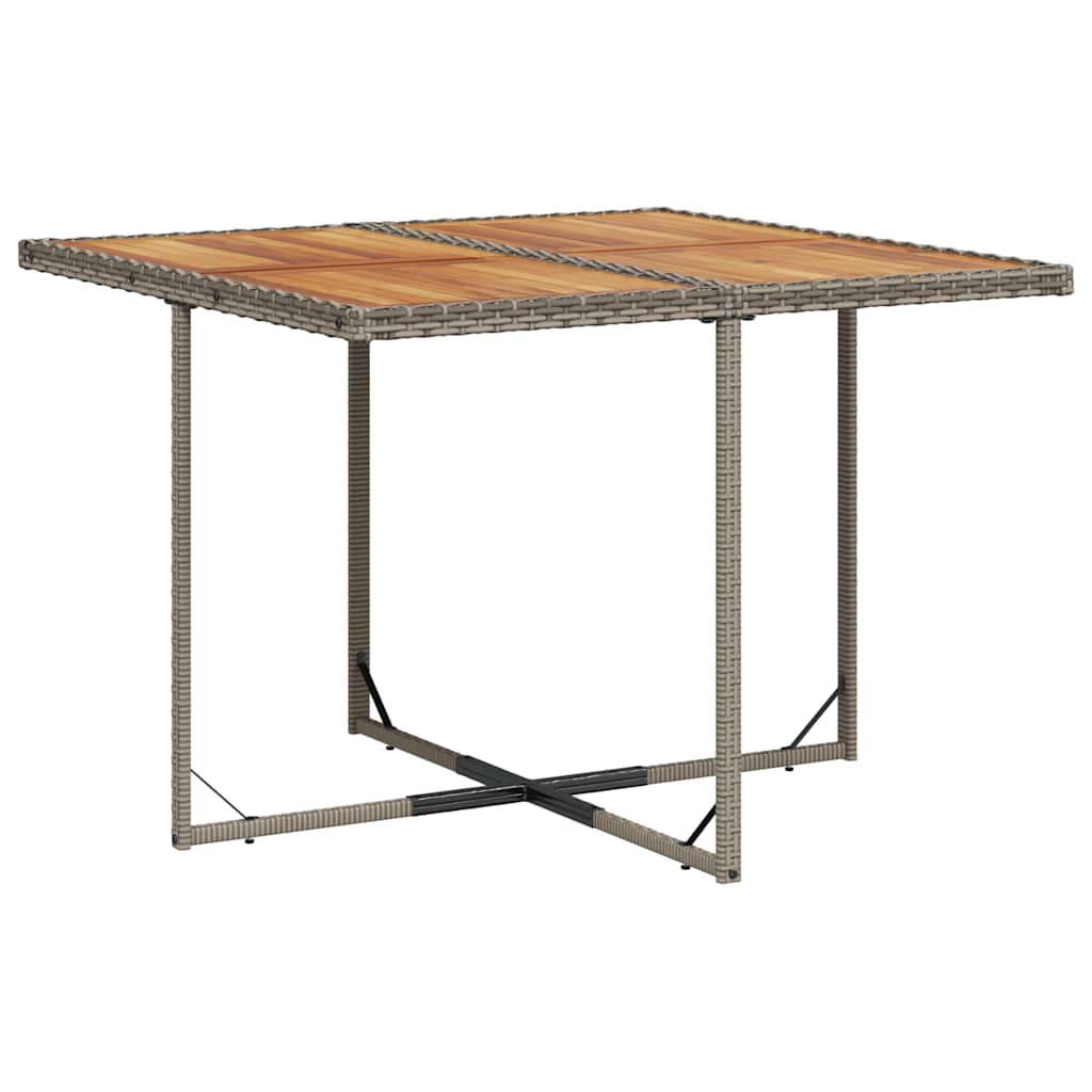 Set da pranzo da giardino da 9 pz con Cuscini in Polyrattan Grigio | homemem39