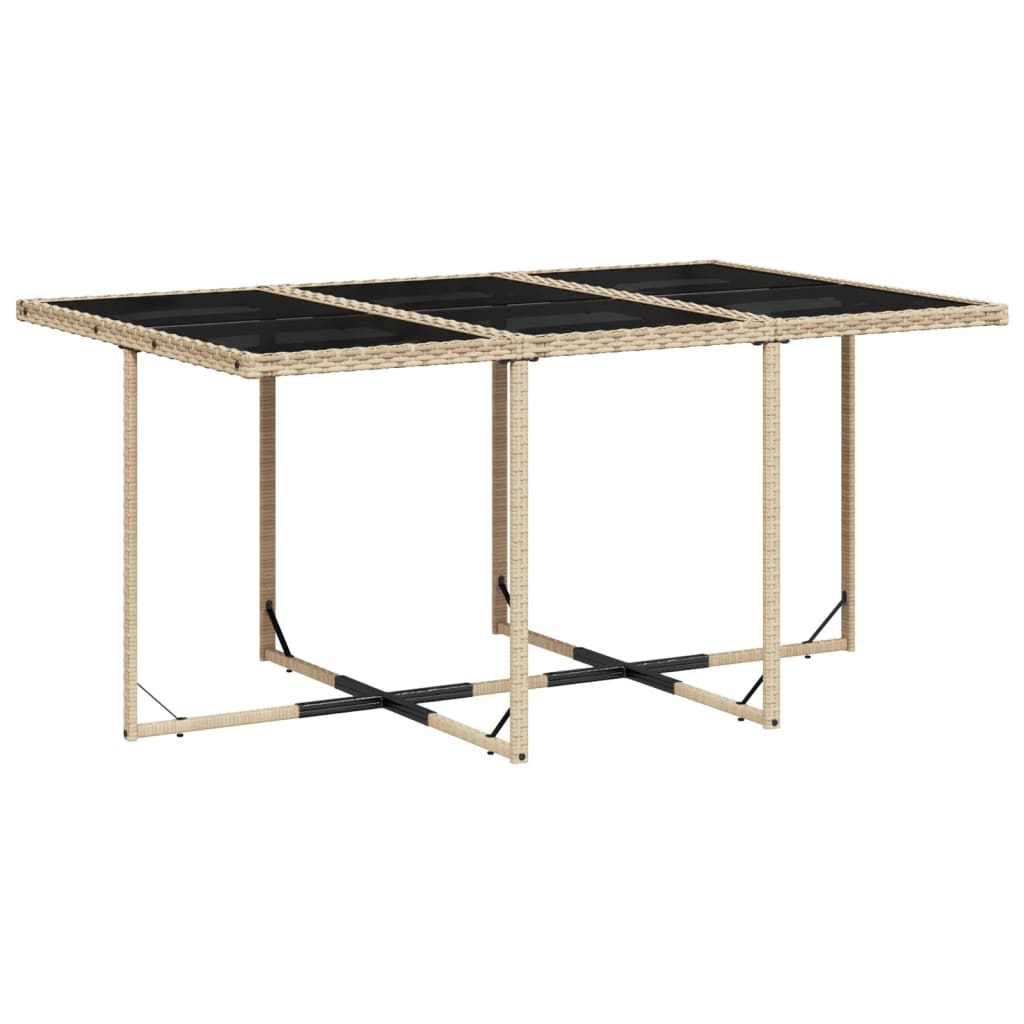 Set da Pranzo da Giardino 11 pz con Cuscini Beige in Polyrattan | homemem39