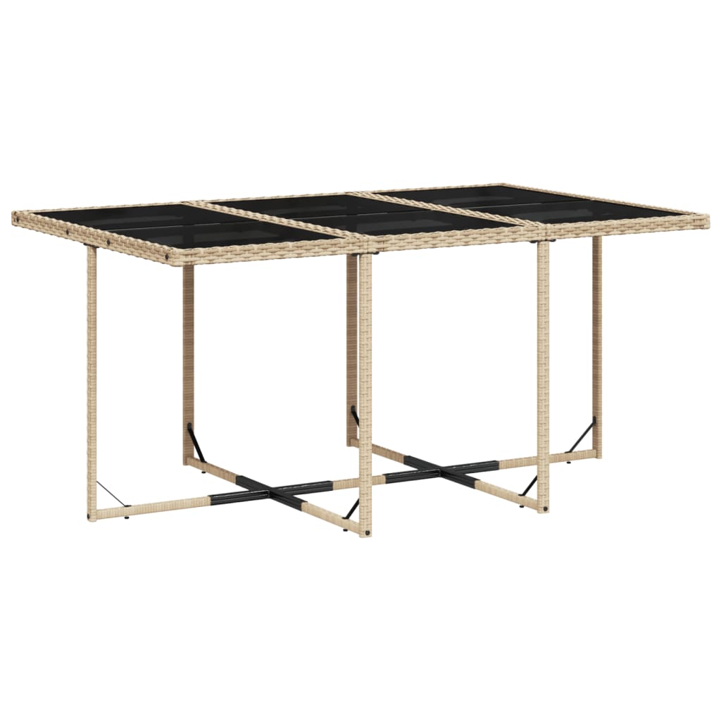 Set Pranzo da Giardino 11 pz con Cuscini Beige Misto Polyrattan | homemem39
