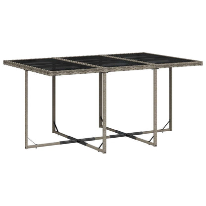 Set da pranzo da giardino da 11 pz con Cuscini in Polyrattan Grigio | homemem39