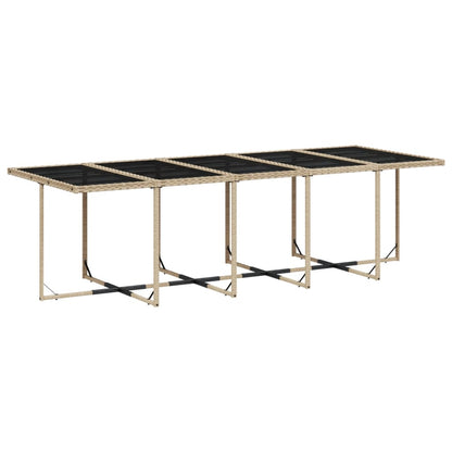 Set da Pranzo da Giardino 13 pz con Cuscini Beige in Polyrattan | homemem39