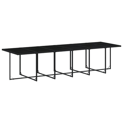 Set da Pranzo da Giardino 17 pz con Cuscini Nero in Polyrattan | homemem39