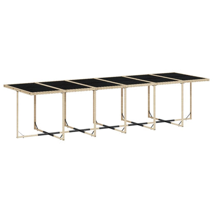 Set Pranzo da Giardino 17 pz con Cuscini Beige Misto Polyrattan | homemem39