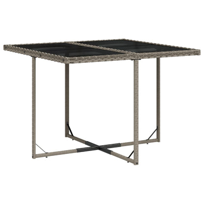 Set da Pranzo da Giardino 5 pz con Cuscini in Polyrattan Grigio | homemem39