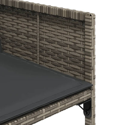 Set da Pranzo da Giardino 7 pz con Cuscini in Polyrattan Grigio | homemem39