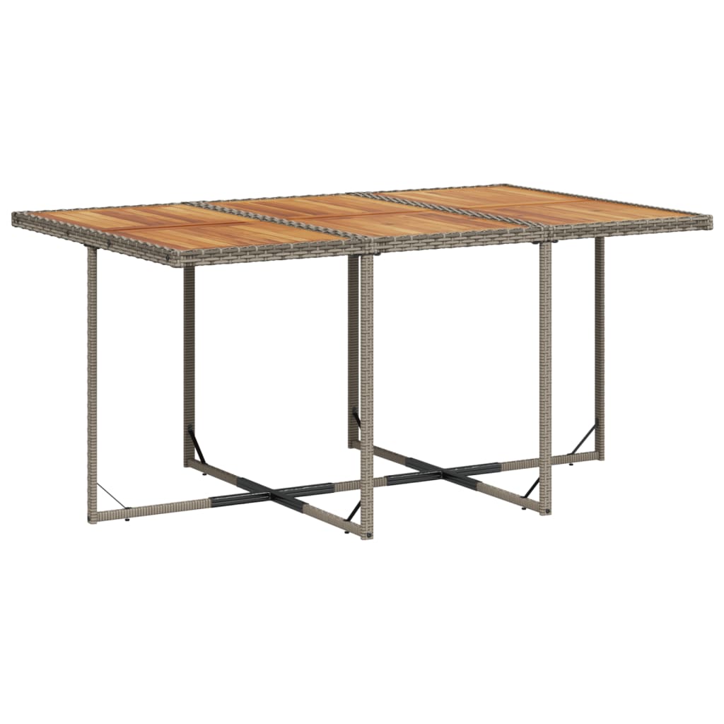 Set da Pranzo da Giardino 7 pz con Cuscini in Polyrattan Grigio | homemem39