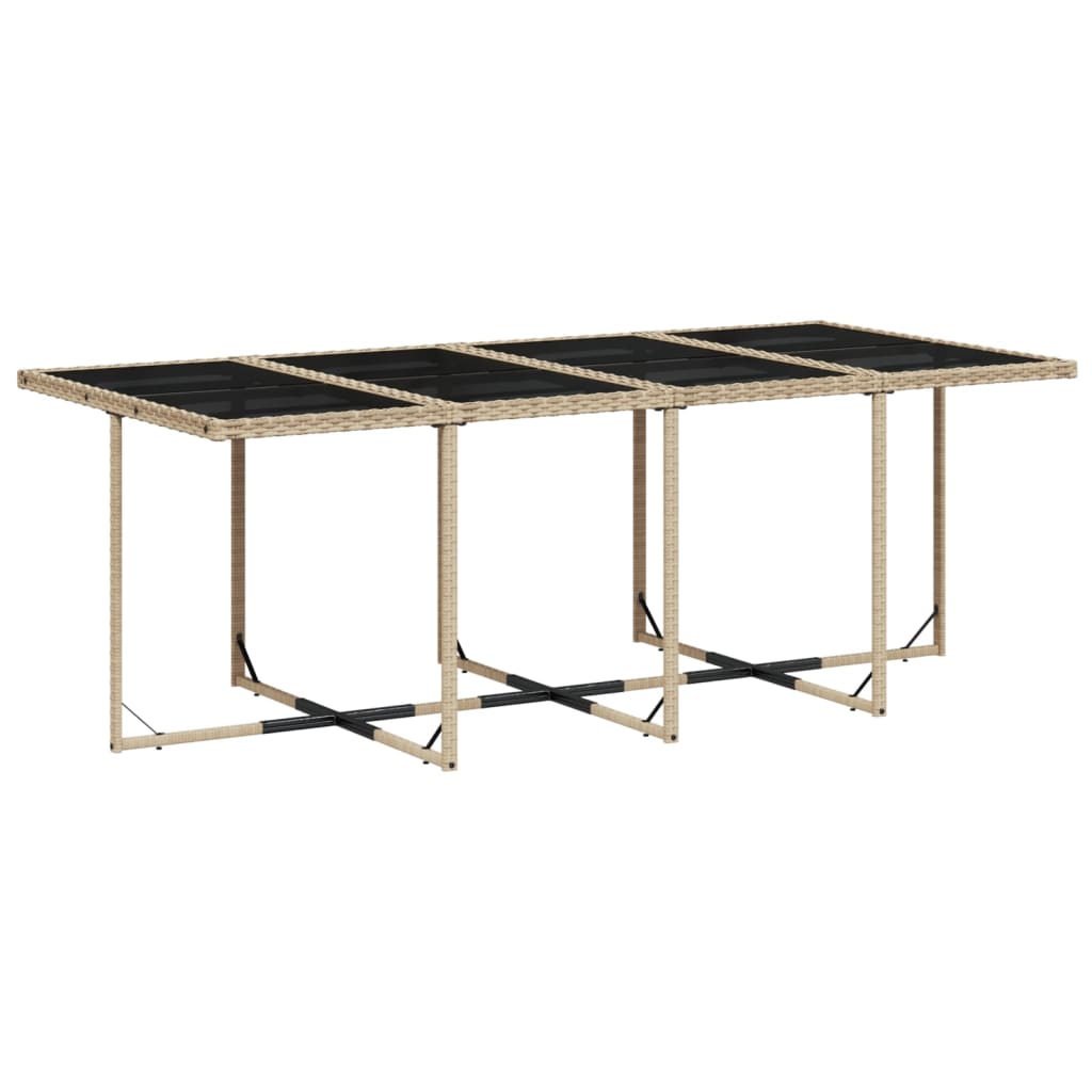 Set Pranzo da Giardino 9 pz con Cuscini Beige Misto Polyrattan | homemem39