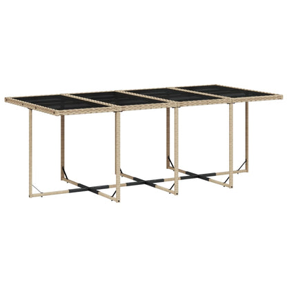 Set Pranzo da Giardino 9 pz con Cuscini Beige Misto Polyrattan | homemem39