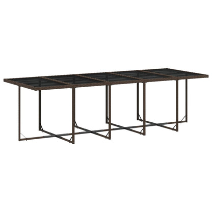 Set da Pranzo da Giardino 11 pz con Cuscini Polyrattan Marrone | homemem39
