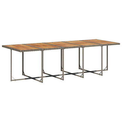 Set da Pranzo da Giardino 11pz con Cuscini in Polyrattan Grigio - homemem39