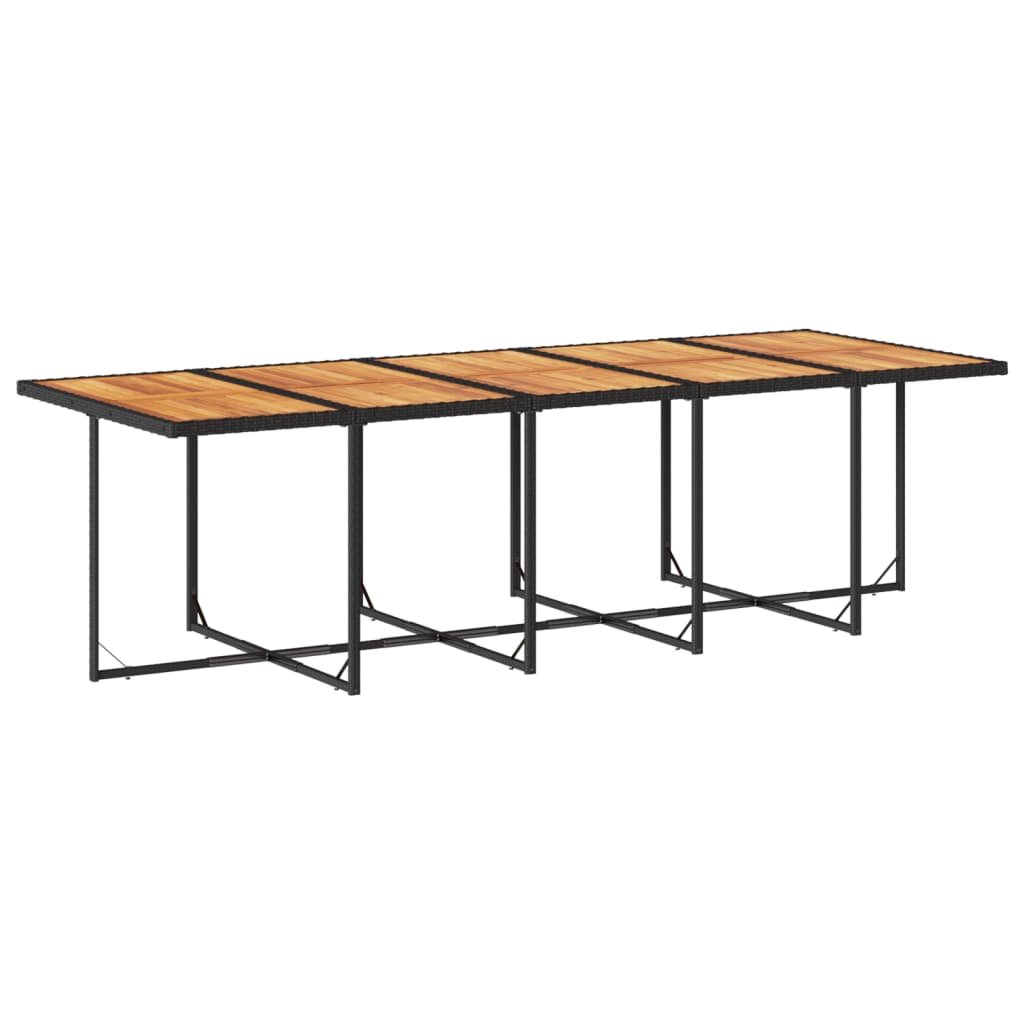 Set da Pranzo da Giardino 11 pz con Cuscini in Polyrattan Nero | homemem39