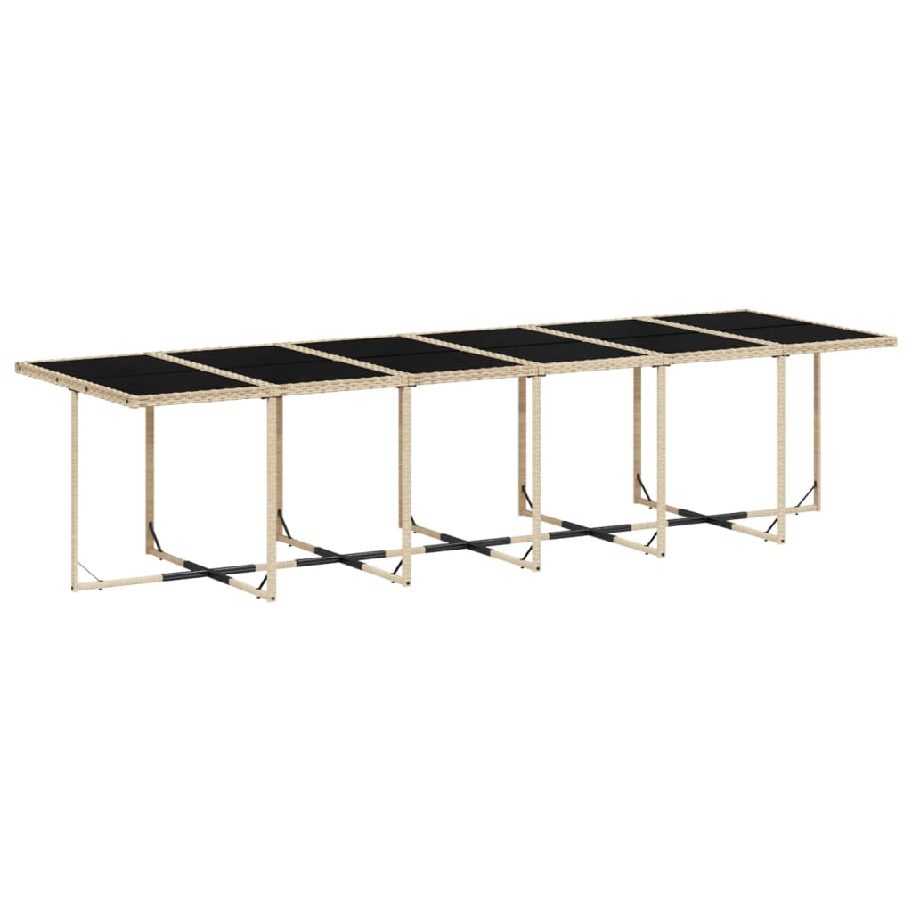 Set Pranzo da Giardino 13 pz con Cuscini Beige Misto Polyrattan | homemem39