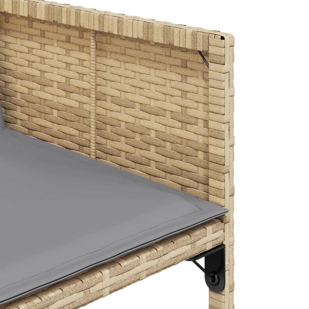 Set Pranzo da Giardino 13 pz con Cuscini Beige Misto Polyrattan | homemem39