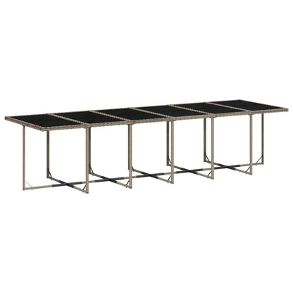 Set da pranzo da giardino da 13 pz con Cuscini in Polyrattan Grigio | homemem39