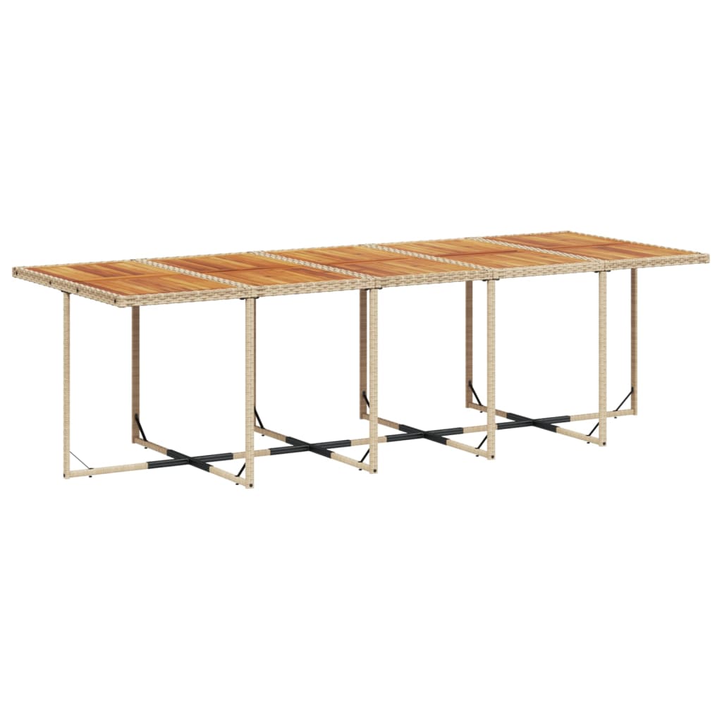 Set da Pranzo da Giardino 13 pz con Cuscini Beige in Polyrattan | homemem39