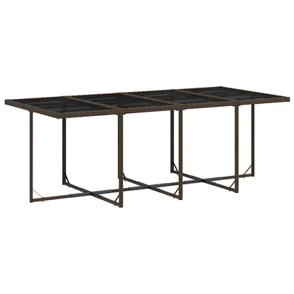 Set da Pranzo da Giardino 13pz con Cuscini Marrone Polyrattan | homemem39