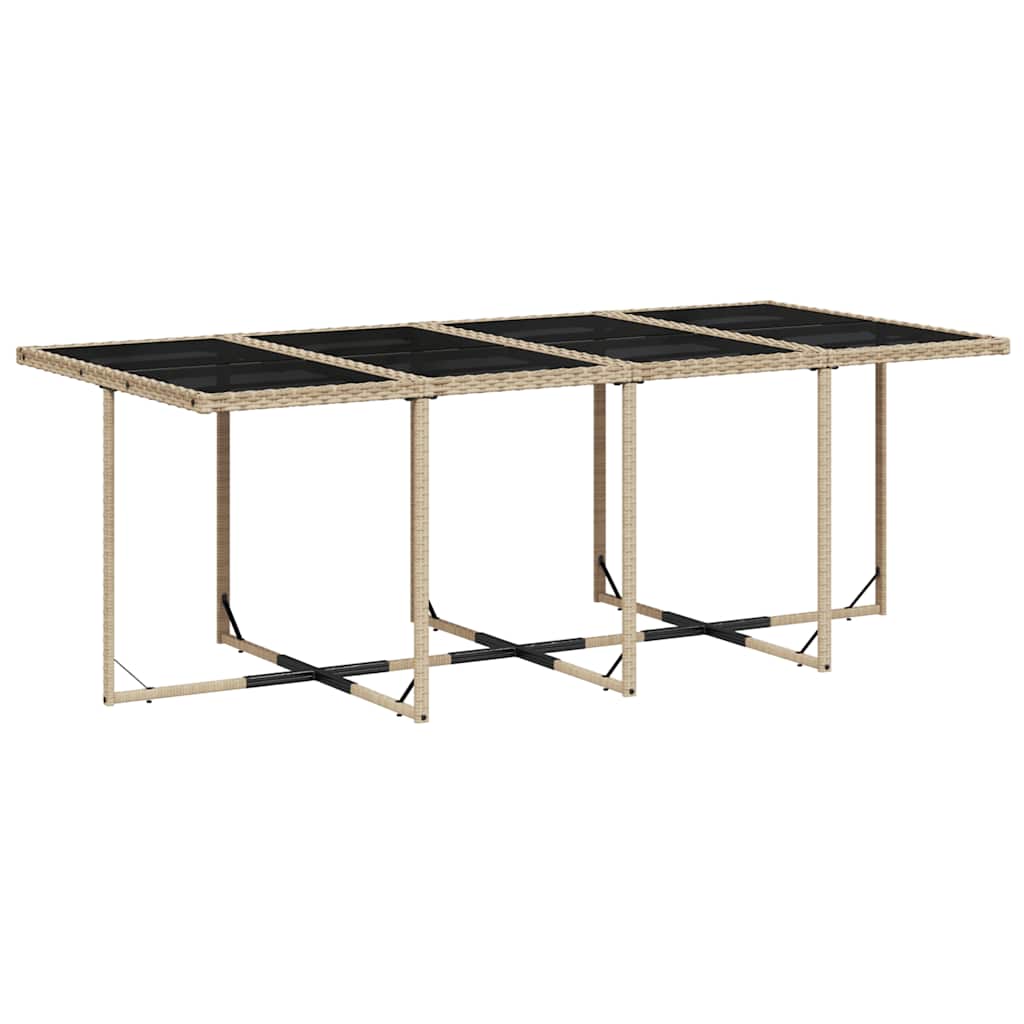 Set da Pranzo da Giardino 13 pz con Cuscini Beige in Polyrattan | homemem39