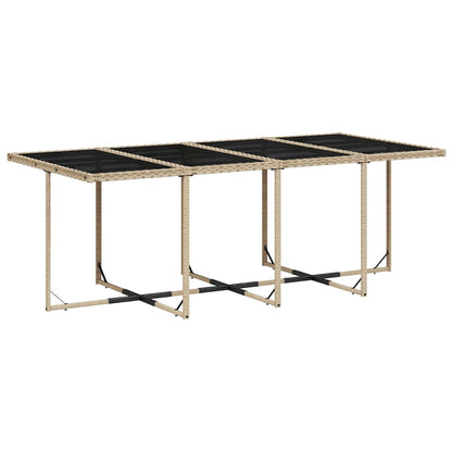 Set da Pranzo da Giardino 13 pz con Cuscini Beige in Polyrattan | homemem39